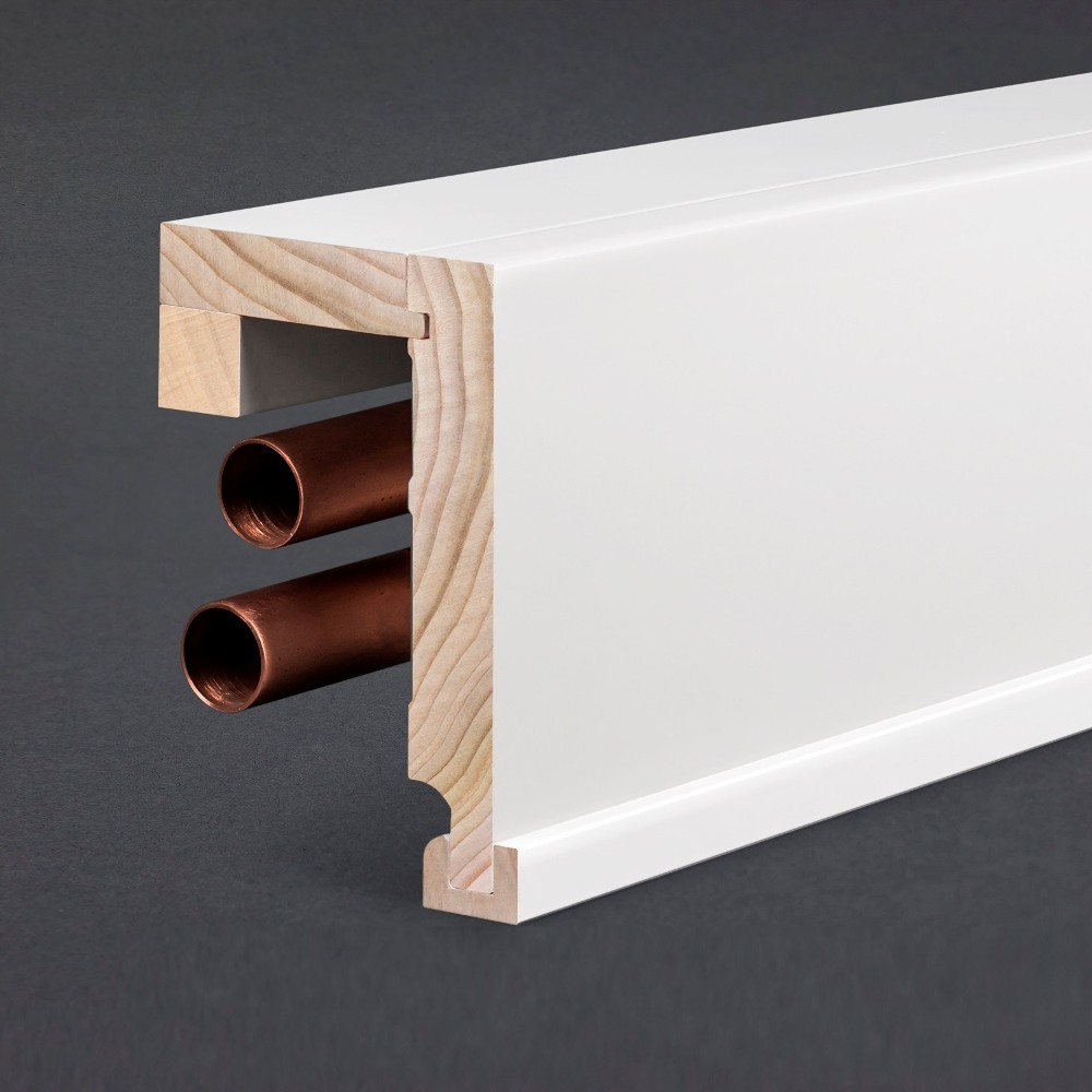 4 Bodenleisten-Lüftungsgitter 45,7 Cm – Verstellbar, Weiß, Für Heizung & Klima